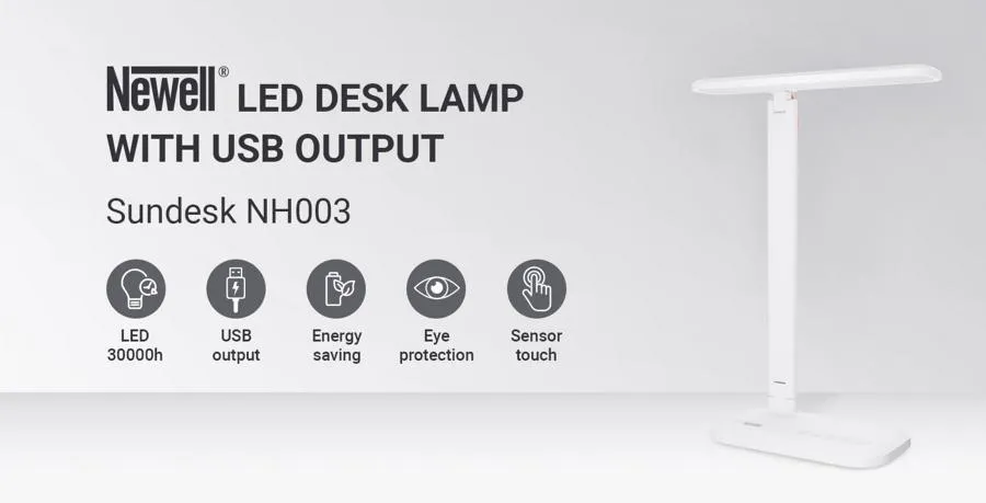 Lampka biurkowa LED Newell Sundesk NH003 biała
